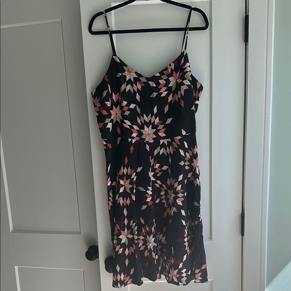 Gap XL Tall summer dress patchwork quilt pattern with spaghetti straps